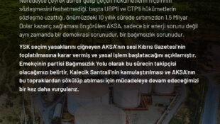 Seçime Müdahale Eden AKSA Kamulaştırılsın!
