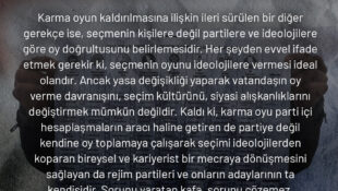 Siyasi Yozlaşmanın Temel Sebebi Karma Oy Değil Rejim Siyasetidir!